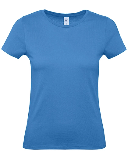 Women´s T-Shirt #E150 zum Besticken und Bedrucken in der Farbe Azure mit Ihren Logo, Schriftzug oder Motiv.