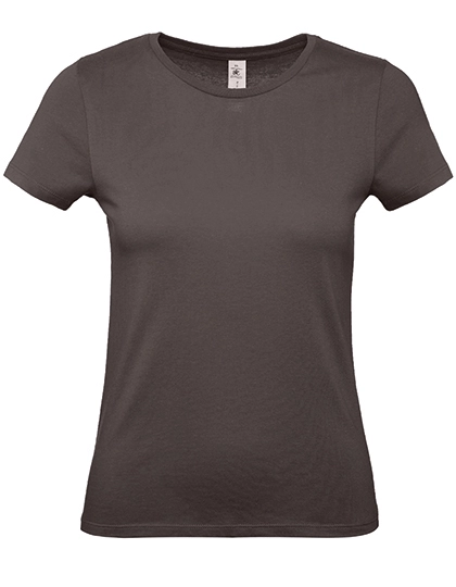 Women´s T-Shirt #E150 zum Besticken und Bedrucken in der Farbe Bear Brown mit Ihren Logo, Schriftzug oder Motiv.