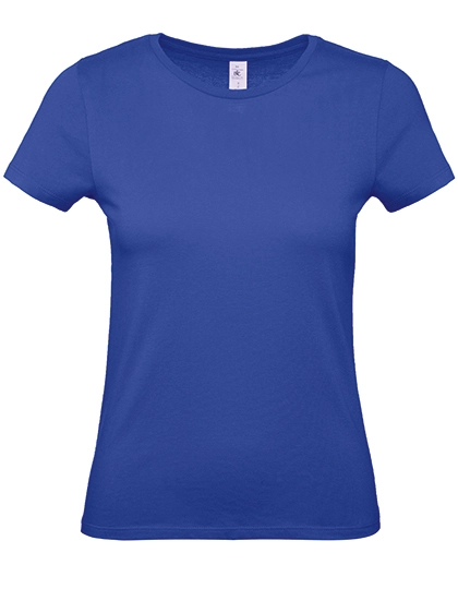 Women´s T-Shirt #E150 zum Besticken und Bedrucken in der Farbe Cobalt Blue mit Ihren Logo, Schriftzug oder Motiv.