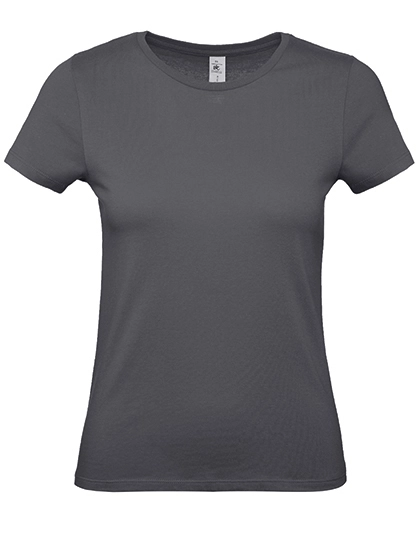 Women´s T-Shirt #E150 zum Besticken und Bedrucken in der Farbe Dark Grey (Solid) mit Ihren Logo, Schriftzug oder Motiv.