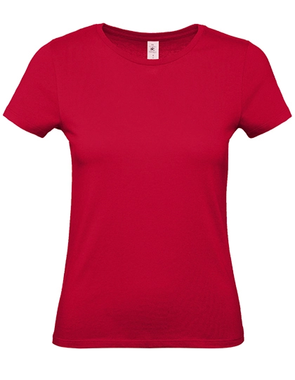 Women´s T-Shirt #E150 zum Besticken und Bedrucken in der Farbe Deep Red mit Ihren Logo, Schriftzug oder Motiv.