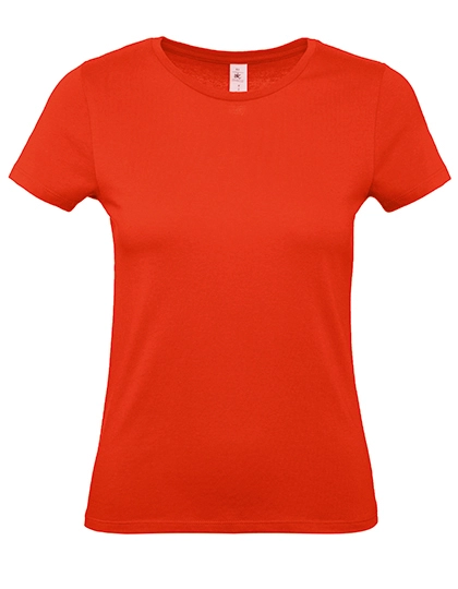 Women´s T-Shirt #E150 zum Besticken und Bedrucken in der Farbe Fire Red mit Ihren Logo, Schriftzug oder Motiv.