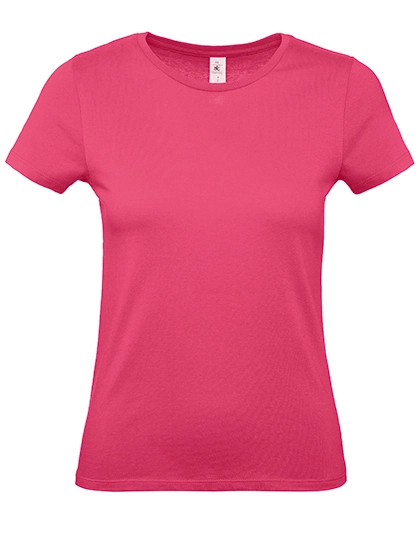 Women´s T-Shirt #E150 zum Besticken und Bedrucken in der Farbe Fuchsia mit Ihren Logo, Schriftzug oder Motiv.