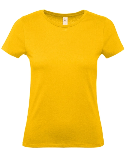 Women´s T-Shirt #E150 zum Besticken und Bedrucken in der Farbe Gold mit Ihren Logo, Schriftzug oder Motiv.