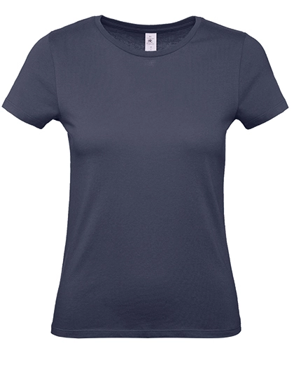 Women´s T-Shirt #E150 zum Besticken und Bedrucken in der Farbe Navy Blue mit Ihren Logo, Schriftzug oder Motiv.