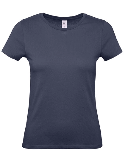 Women´s T-Shirt #E150 zum Besticken und Bedrucken in der Farbe Navy mit Ihren Logo, Schriftzug oder Motiv.