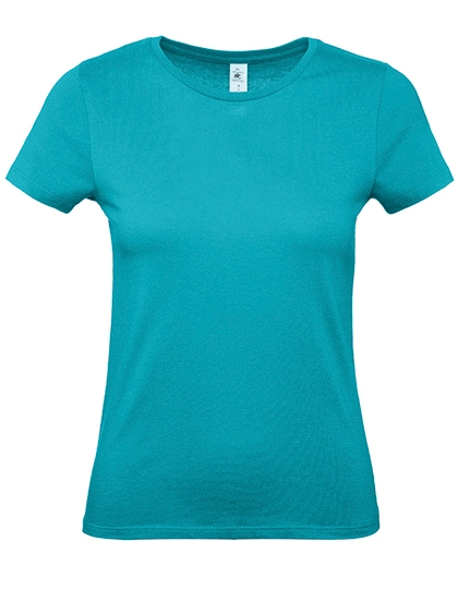 Women´s T-Shirt #E150 zum Besticken und Bedrucken in der Farbe Real Turquoise mit Ihren Logo, Schriftzug oder Motiv.