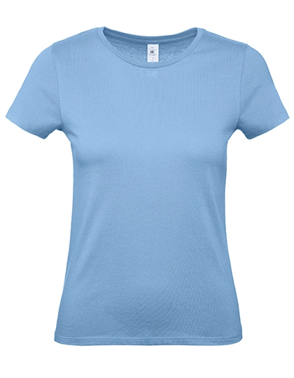 Women´s T-Shirt #E150 zum Besticken und Bedrucken in der Farbe Sky Blue mit Ihren Logo, Schriftzug oder Motiv.