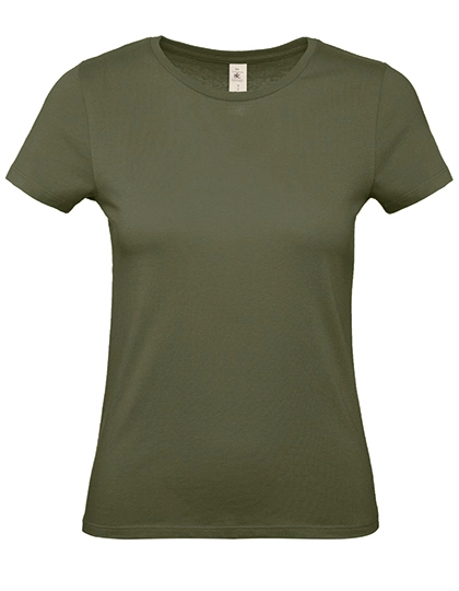 Women´s T-Shirt #E150 zum Besticken und Bedrucken in der Farbe Urban Khaki mit Ihren Logo, Schriftzug oder Motiv.