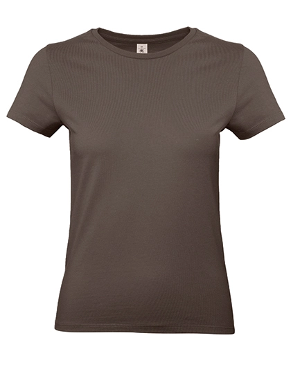 Women´s T-Shirt #E190 zum Besticken und Bedrucken in der Farbe Brown mit Ihren Logo, Schriftzug oder Motiv.