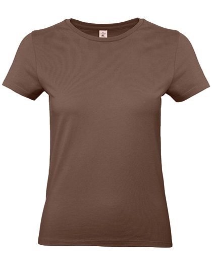 Women´s T-Shirt #E190 zum Besticken und Bedrucken in der Farbe Chocolate mit Ihren Logo, Schriftzug oder Motiv.