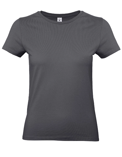 Women´s T-Shirt #E190 zum Besticken und Bedrucken in der Farbe Dark Grey (Solid) mit Ihren Logo, Schriftzug oder Motiv.