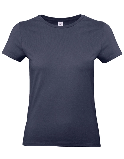 Women´s T-Shirt #E190 zum Besticken und Bedrucken in der Farbe Navy Blue mit Ihren Logo, Schriftzug oder Motiv.