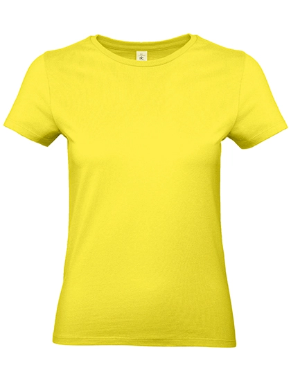 Women´s T-Shirt #E190 zum Besticken und Bedrucken in der Farbe Solar Yellow mit Ihren Logo, Schriftzug oder Motiv.