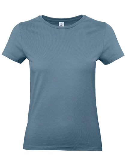 Women´s T-Shirt #E190 zum Besticken und Bedrucken in der Farbe Stone Blue mit Ihren Logo, Schriftzug oder Motiv.