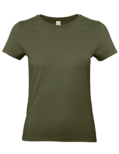 Women´s T-Shirt #E190 zum Besticken und Bedrucken in der Farbe Urban Khaki mit Ihren Logo, Schriftzug oder Motiv.