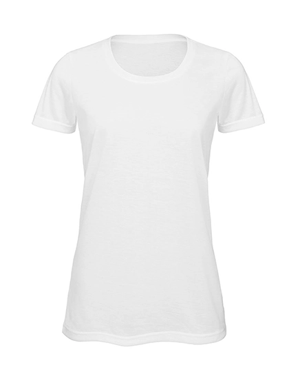 Women´s Sublimation T-Shirt zum Besticken und Bedrucken in der Farbe White mit Ihren Logo, Schriftzug oder Motiv.