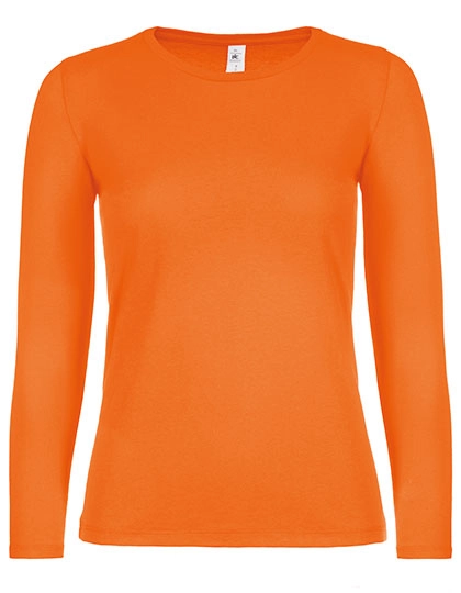Women´s T-Shirt #E150 Long Sleeve zum Besticken und Bedrucken in der Farbe Orange mit Ihren Logo, Schriftzug oder Motiv.