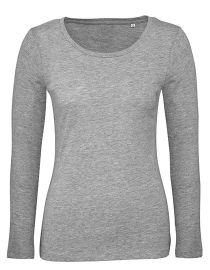 Inspire Long Sleeve T /Women_° zum Besticken und Bedrucken in der Farbe Sport Grey (Heather) mit Ihren Logo, Schriftzug oder Motiv.