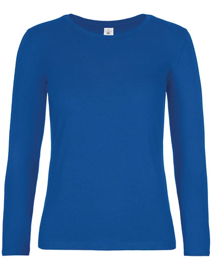 Women´s T-Shirt #E190 Long Sleeve zum Besticken und Bedrucken in der Farbe Royal Blue mit Ihren Logo, Schriftzug oder Motiv.