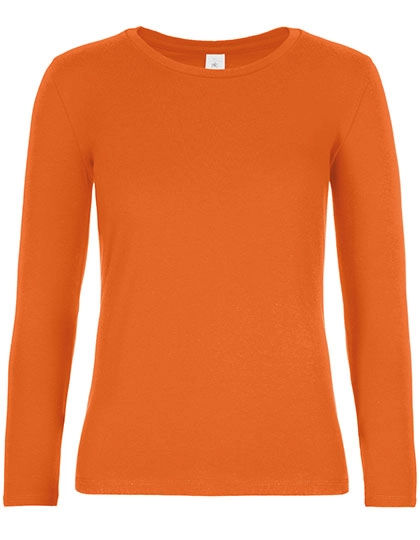 Women´s T-Shirt #E190 Long Sleeve zum Besticken und Bedrucken in der Farbe Urban Orange mit Ihren Logo, Schriftzug oder Motiv.