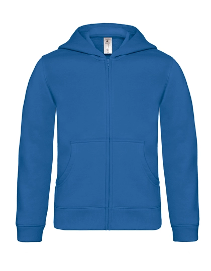 Kids´ Hooded Full Zip Sweat zum Besticken und Bedrucken in der Farbe Royal Blue mit Ihren Logo, Schriftzug oder Motiv.