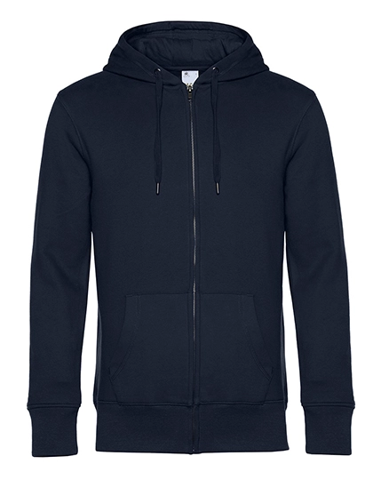 KING Zipped Hood Jacket_° zum Besticken und Bedrucken in der Farbe Navy Blue mit Ihren Logo, Schriftzug oder Motiv.