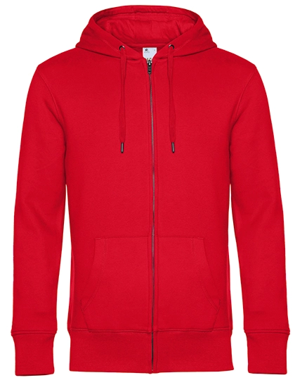 KING Zipped Hood Jacket_° zum Besticken und Bedrucken in der Farbe Red mit Ihren Logo, Schriftzug oder Motiv.
