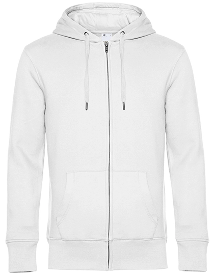 KING Zipped Hood Jacket_° zum Besticken und Bedrucken in der Farbe White mit Ihren Logo, Schriftzug oder Motiv.