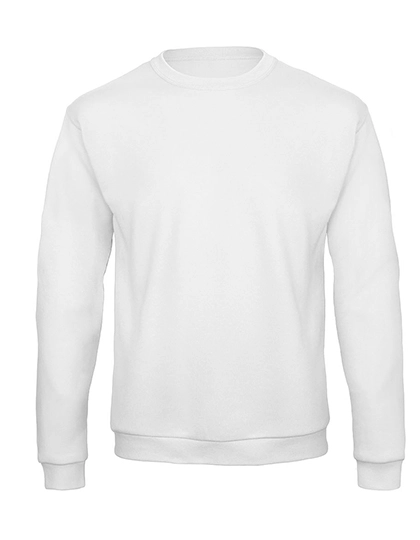 ID.202 50/50 Sweatshirt zum Besticken und Bedrucken in der Farbe White mit Ihren Logo, Schriftzug oder Motiv.