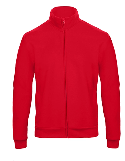 ID.206 Sweat-Jacket 50/50 zum Besticken und Bedrucken in der Farbe Red mit Ihren Logo, Schriftzug oder Motiv.