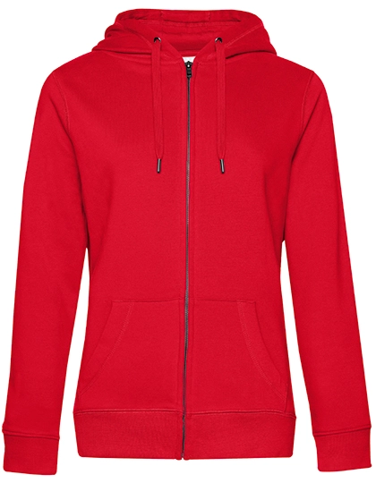 QUEEN Zipped Hood Jacket_° zum Besticken und Bedrucken in der Farbe Red mit Ihren Logo, Schriftzug oder Motiv.