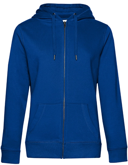 QUEEN Zipped Hood Jacket_° zum Besticken und Bedrucken in der Farbe Royal mit Ihren Logo, Schriftzug oder Motiv.