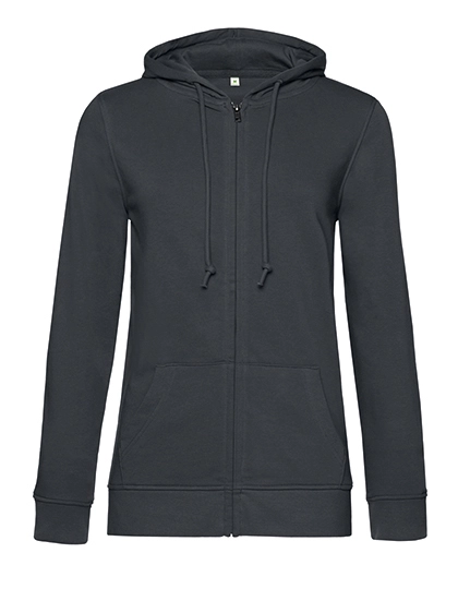 Inspire Zipped Hood Jacket /Women_° zum Besticken und Bedrucken in der Farbe Asphalt mit Ihren Logo, Schriftzug oder Motiv.