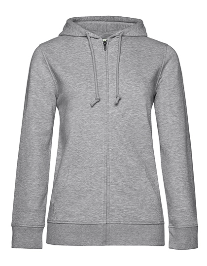 Inspire Zipped Hood Jacket /Women_° zum Besticken und Bedrucken in der Farbe Heather Grey mit Ihren Logo, Schriftzug oder Motiv.