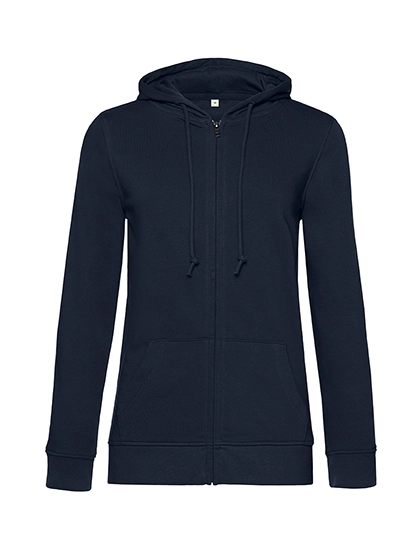 Inspire Zipped Hood Jacket /Women_° zum Besticken und Bedrucken in der Farbe Navy Blue mit Ihren Logo, Schriftzug oder Motiv.