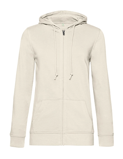 Inspire Zipped Hood Jacket /Women_° zum Besticken und Bedrucken in der Farbe Off White mit Ihren Logo, Schriftzug oder Motiv.