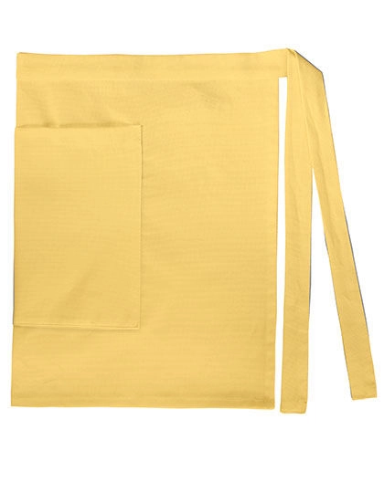 Waist Apron Lady with Pocket Canvas zum Besticken und Bedrucken in der Farbe Brilliant Yellow (Yellow) mit Ihren Logo, Schriftzug oder Motiv.