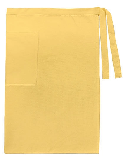 Waist Apron Man with Pocket Canvas zum Besticken und Bedrucken in der Farbe Brilliant Yellow (Yellow) mit Ihren Logo, Schriftzug oder Motiv.