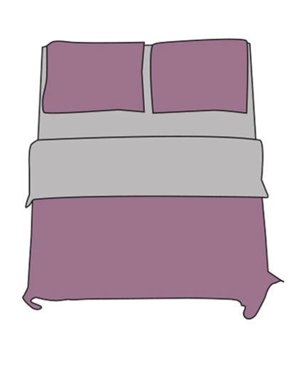 Pillow Case - 80 x 80 cm zum Besticken und Bedrucken in der Farbe Light Grey-Light Violet mit Ihren Logo, Schriftzug oder Motiv.