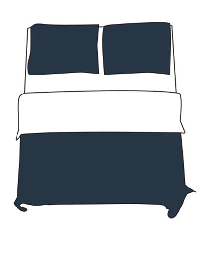 Pillow Case - 80 x 80 cm zum Besticken und Bedrucken in der Farbe White-Dark Blue mit Ihren Logo, Schriftzug oder Motiv.