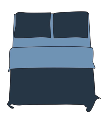 Pillow Case - 50 x 70 cm zum Besticken und Bedrucken in der Farbe Soft Blue-Dark Blue mit Ihren Logo, Schriftzug oder Motiv.