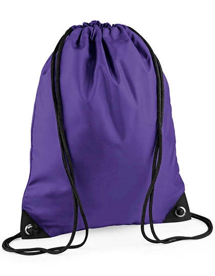 Premium Gymsac zum Besticken und Bedrucken in der Farbe Purple mit Ihren Logo, Schriftzug oder Motiv.