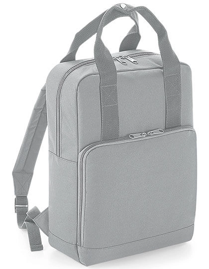 Twin Handle Backpack zum Besticken und Bedrucken in der Farbe Light Grey mit Ihren Logo, Schriftzug oder Motiv.