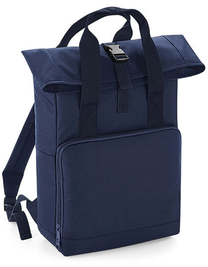 Twin Handle Roll-Top Backpack zum Besticken und Bedrucken in der Farbe Navy Dusk mit Ihren Logo, Schriftzug oder Motiv.