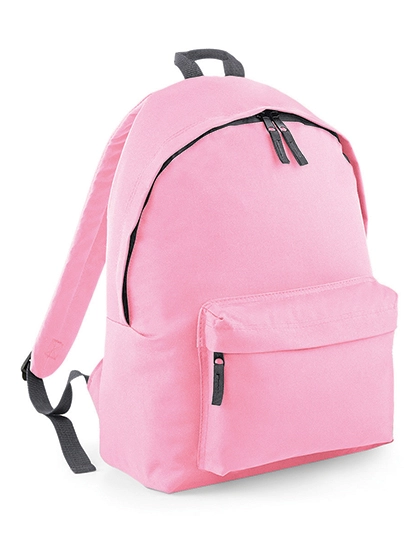 Original Fashion Backpack zum Besticken und Bedrucken in der Farbe Classic Pink-Graphite Grey mit Ihren Logo, Schriftzug oder Motiv.