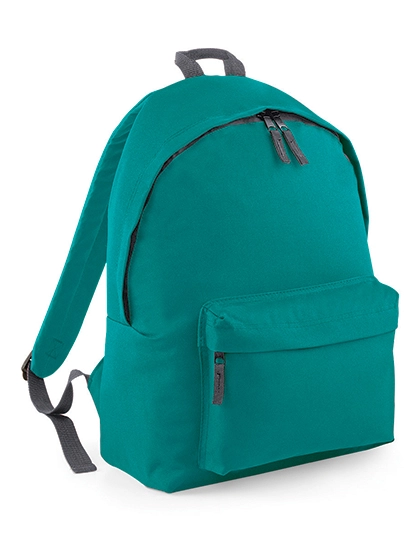 Original Fashion Backpack zum Besticken und Bedrucken in der Farbe Emerald-Graphite Grey mit Ihren Logo, Schriftzug oder Motiv.