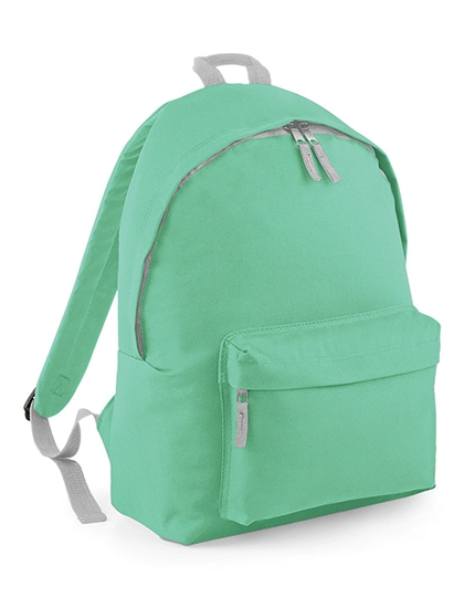 Original Fashion Backpack zum Besticken und Bedrucken in der Farbe Mint Green-Light Grey mit Ihren Logo, Schriftzug oder Motiv.