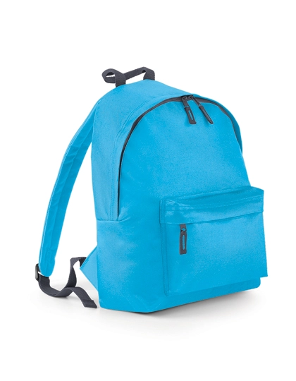 Original Fashion Backpack zum Besticken und Bedrucken in der Farbe Surf Blue-Graphite Grey mit Ihren Logo, Schriftzug oder Motiv.