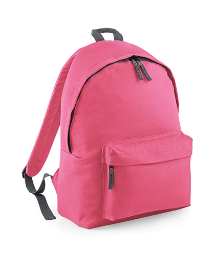 Original Fashion Backpack zum Besticken und Bedrucken in der Farbe True Pink-Graphite Grey mit Ihren Logo, Schriftzug oder Motiv.